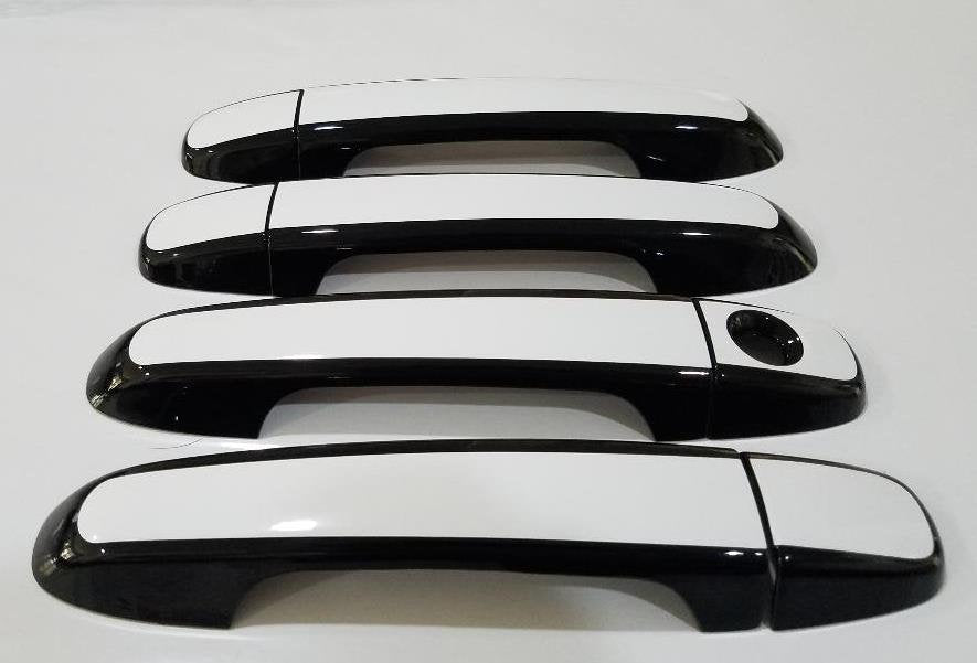 Full Set Custom Black OR Chrome Door Handle Overlays / Covers For 2018- 2022 Subaru XV CrossTek You Choose the Color of the Middle Insert