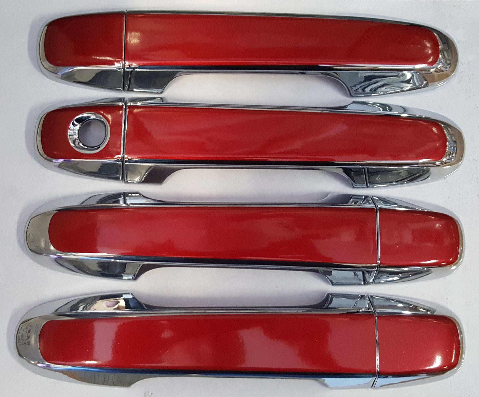 Full Set Custom Black OR Chrome Door Handle Overlays / Covers For 2018- 2022 Subaru XV CrossTek You Choose the Color of the Middle Insert
