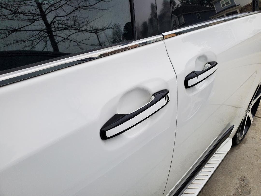 Full Set of Custom Black OR Chrome Door Handle Overlays / Covers For 2009 - 2015 Toyota Venza - You Choose the Color of the Middle Insert
