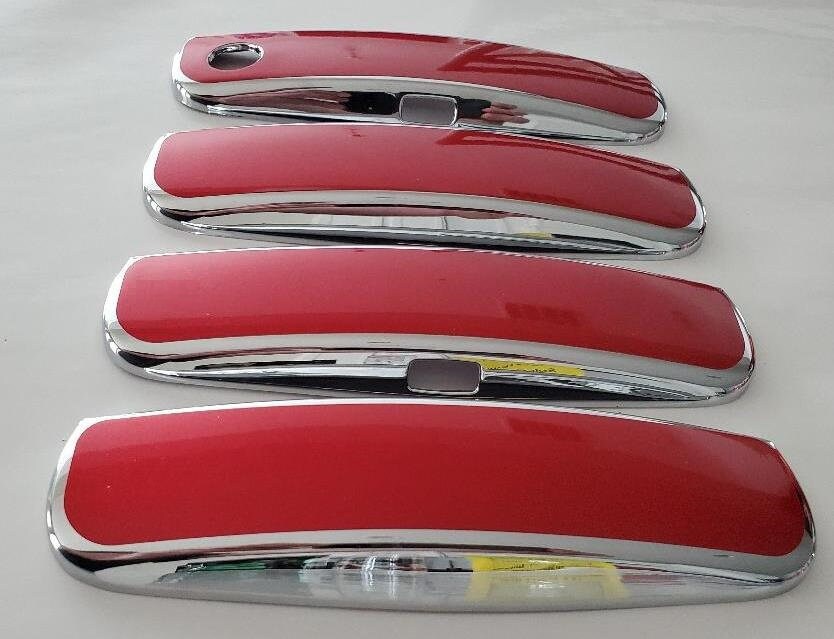 Full Set Custom Black OR Chrome Door Handle Overlays / Covers For the 2011 - 2021 Dodge Charger