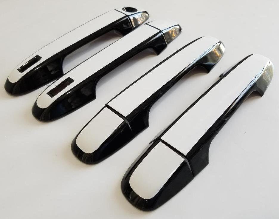 Full Set Custom Black OR Chrome Door Handle Overlays / Covers For 2018- 2022 Subaru XV CrossTek You Choose the Color of the Middle Insert
