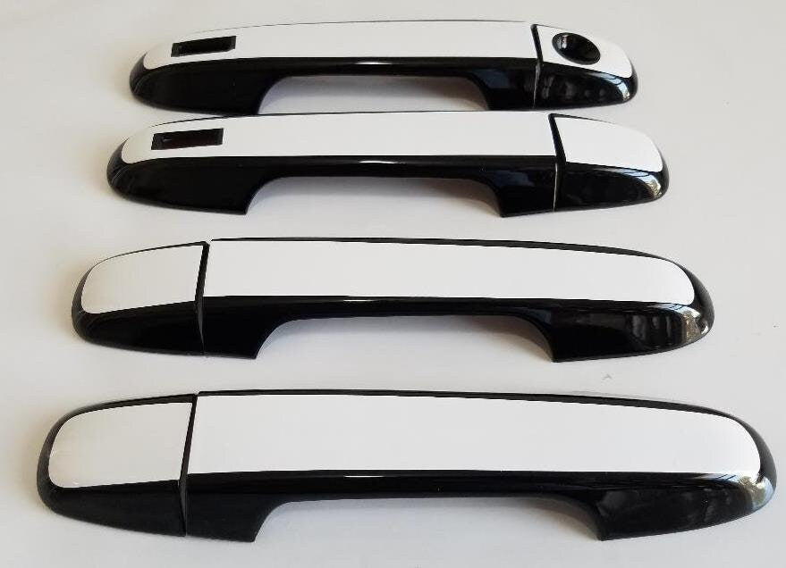 Full Set Custom Black OR Chrome Door Handle Overlays / Covers For 2018- 2022 Subaru XV CrossTek You Choose the Color of the Middle Insert