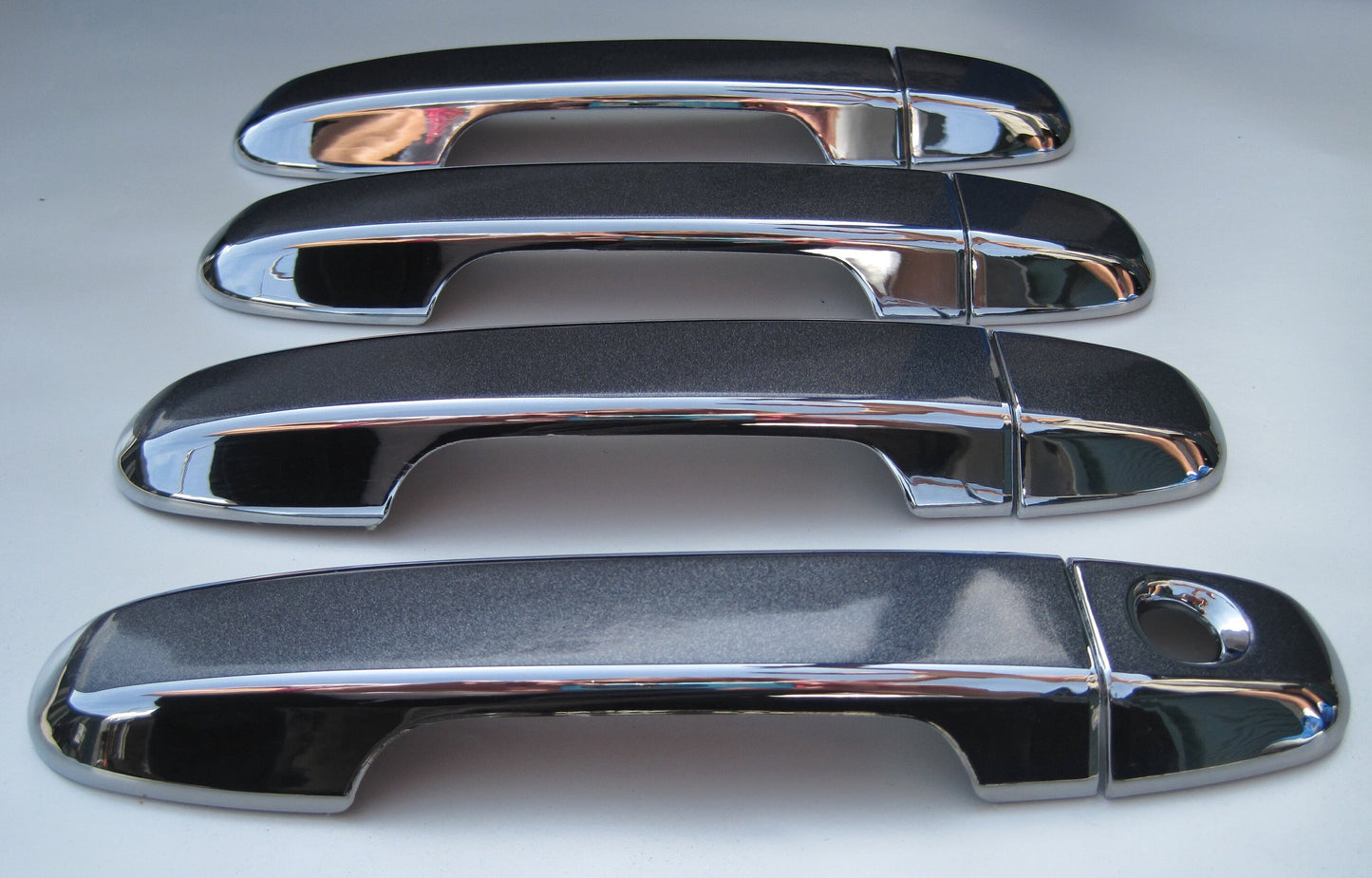 Full Set Custom Black OR Chrome Door Handle Overlays / Covers For 2018- 2022 Subaru XV CrossTek You Choose the Color of the Middle Insert