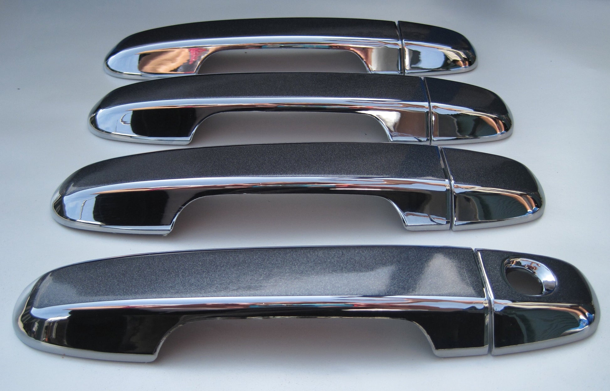 Full Set Custom Black OR Chrome Door Handle Overlays / Covers For 2018- 2022 Subaru XV CrossTek You Choose the Color of the Middle Insert