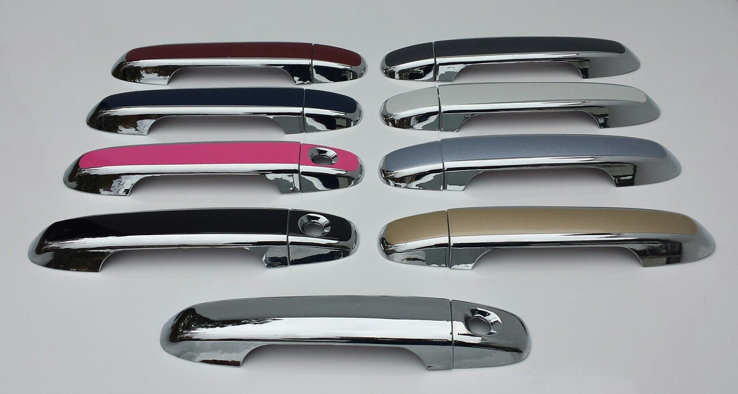Full Set Custom Black OR Chrome Door Handle Overlays / Covers For 2018- 2022 Subaru XV CrossTek You Choose the Color of the Middle Insert