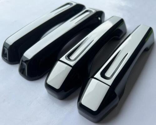 Full Set Custom Black OR Chrome Door Handle Overlays / Covers For the 2018 - 2023 Jeep Wrangler -You Choose the Middle Color Insert