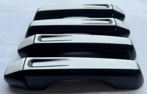 Full Set Custom Black OR Chrome Door Handle Overlays / Covers For the 2018 - 2023 Jeep Wrangler -You Choose the Middle Color Insert