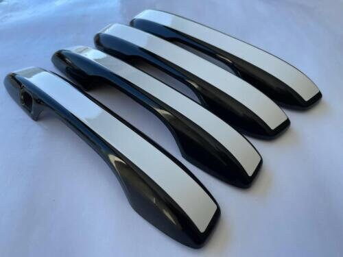 Full Set of Custom Chrome or Black Door Handle Overlays / Covers For the 2023 - 2024 Acura Integra  -- You Choose the Middle Color Insert