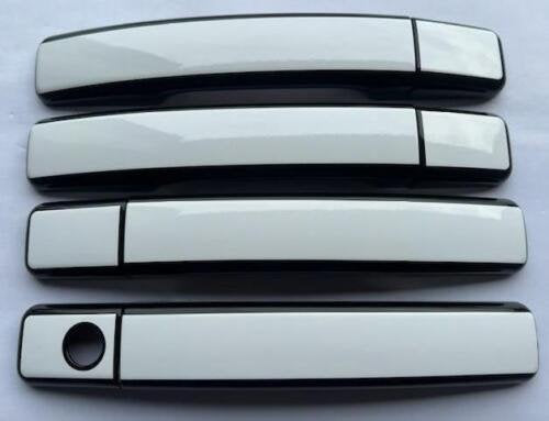 Full Set of Custom Black OR Chrome Door Handle Overlays / Covers For the 2014 - 2019 Kia Soul  -- You Choose the Middle Color Insert