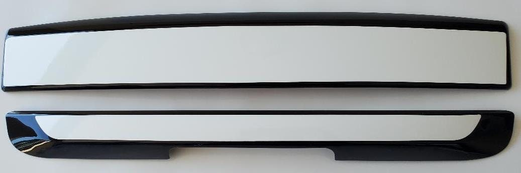 Set of 2 (Upper and Lower) Custom Black OR Chrome Tailgate Covers For the 2007 - 2014 GMC Yukon  -- You Choose the Middle Color Insert