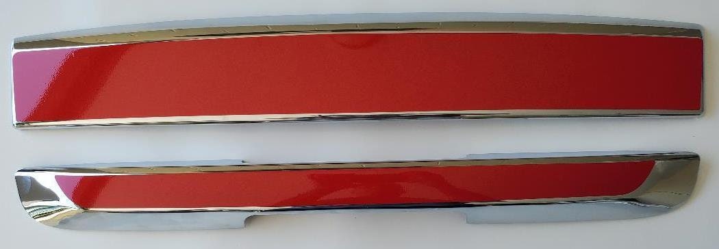 Set of 2 (Upper and Lower) Custom Black OR Chrome Tailgate Covers For the 2007 - 2014 GMC Yukon  -- You Choose the Middle Color Insert