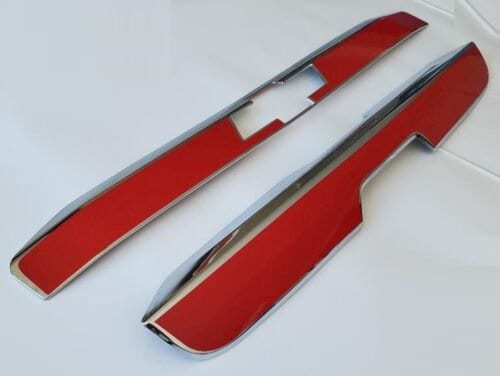 Set of 2 (Upper and Lower) Custom Black OR Chrome Tailgate Covers For the 2015 - 2020 Chevy Suburban -- You Choose the Middle Color Insert