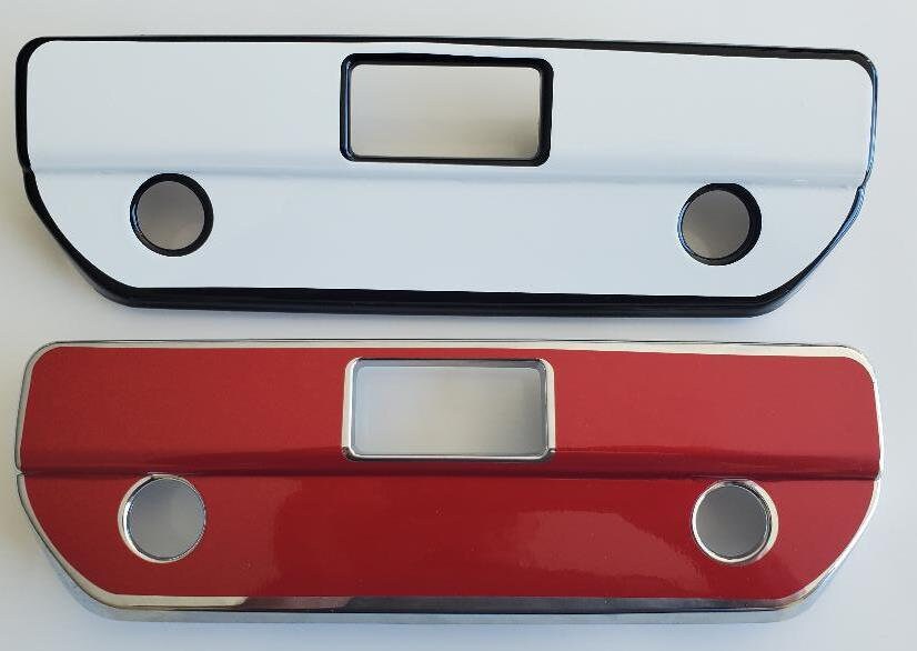 Custom Black OR Chrome Tailgate Handle Cover For the 2019 - 2023 GMC Sierra 1500 -- You Choose the Middle Color Insert