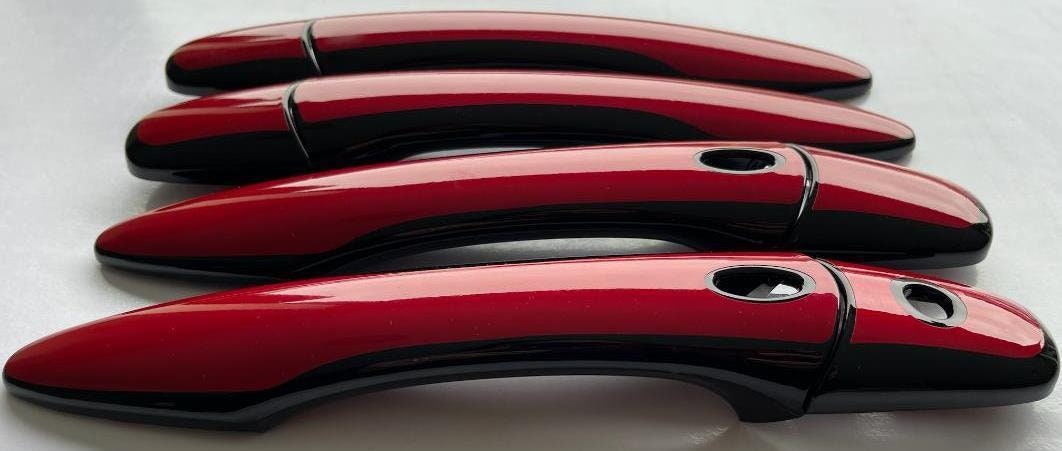Full Set of Gloss Black Door Handle Overlays / Covers For the 2017-2023 Armada -- You Choose the Middle Color Insert