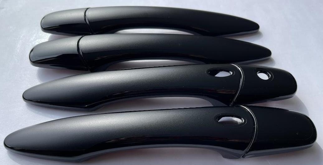 Full Set of Gloss Black Door Handle Overlays / Covers For the 2017-2023 Armada -- You Choose the Middle Color Insert