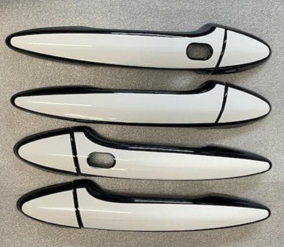 Full Set of Custom Black OR Chrome Door Handle Overlays / Covers For the 2006 - 2013 Lexus IS250 You Choose the Color of the Middle Insert